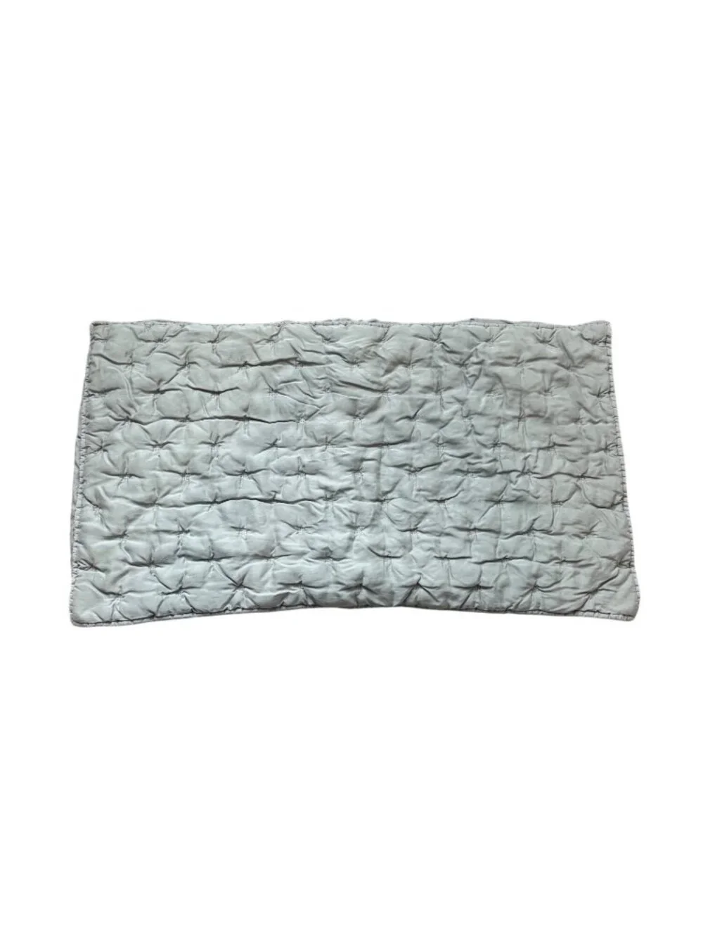 Pottery Barn King-Size Gray Green Quilted Pillow Sham 36 x 20 inch